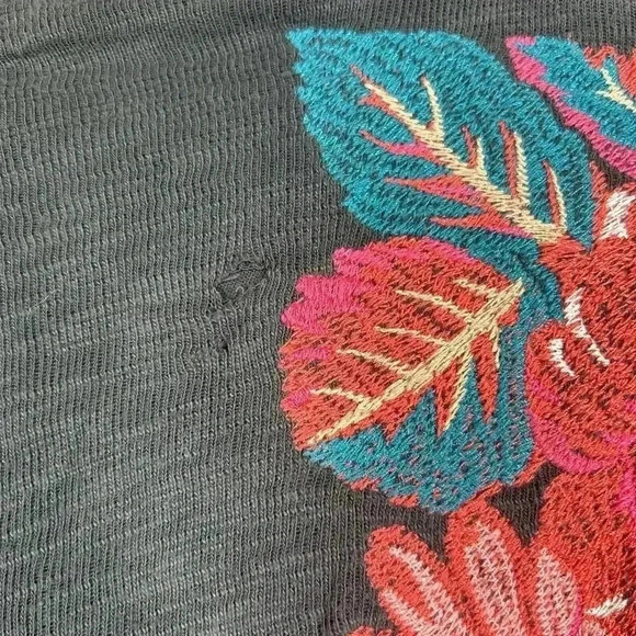 J Jill Duster Cardigan Size S Embroidered Bohemian Open Front Long Small - Picture 12 of 12